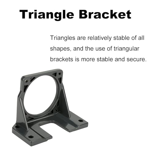 SagaSave 3 Models Optional 1 Pack Motor Fixed Mount Installation Bracket Triangle Design Four-hole Base Vibration Resistance Holder with Screws for Small Stepper Motors(80KTYZ)