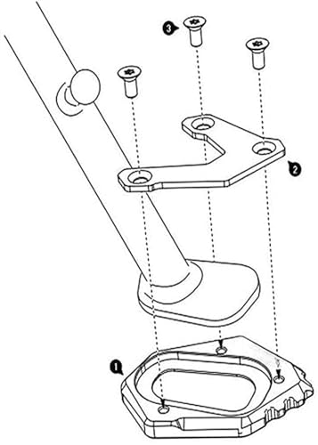 Plaque de support CBR1000RR en alu usiné pour élargir l'appui au sol - 3