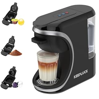 Machine à Café 3-en-1 ST-551, Cafetière Multi-Capsules pour Nespresso* Original, pour Dolce Gusto* et pour Café Moulu,600ml