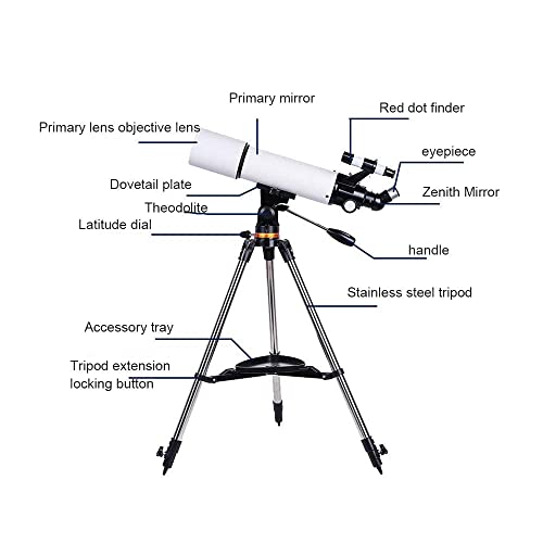 Telescopio astronómico refractor para principiantes con tripié ajustable miniatura 2