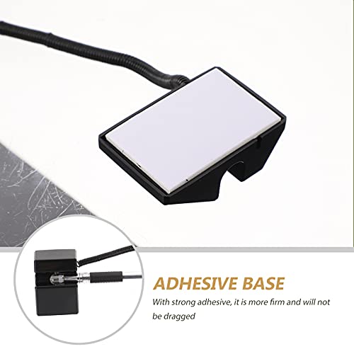 Nuobesty Secure Counter Pens, 5Pcs Desktop Gel Ink Pens With Adhesive Backed Base Reception Pens For Bank Office Hotel Home Black #TOP2