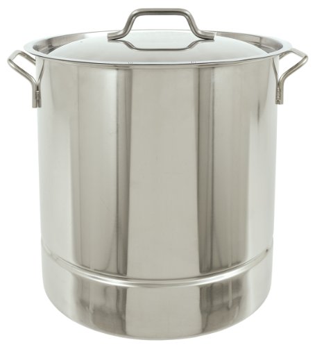 Bayou Classic 1308 Stainless Tri-Ply Stockpot with Vented Lid, 8-Gallon