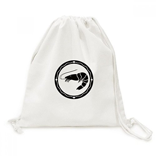 Sac de voyage crevettes noires à cordon, la solution en toile légère pour shopping