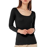 [グンゼ] インナー Tuche トゥシェ INTIMATE 着るコスメ 綿100% 8分袖 TC4046 レディース ブラック M