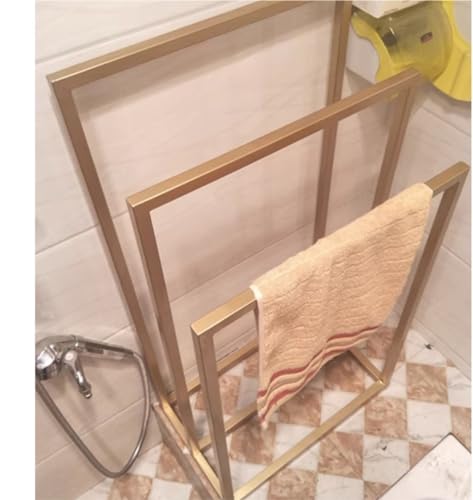 Toallero de pie de hierro con 3 niveles para el baño moderno de casa 3