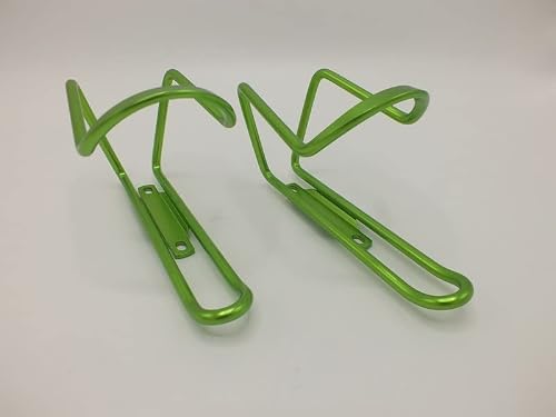 Green Water Bottle Cage Pair Road Mountain Hybrid Confort Cruiser Bike Frame Mount Aluminum Alloy