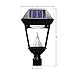 Gama Sonic Imperial II Outdoor Solar Post Light, Ultra Bright 300 Lumen LED, Single Head 3-Inch Post or Pole Mount, Black Aluminum with Beveled Clear Glass, 97N012