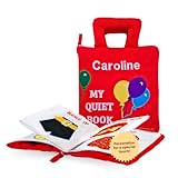 Personalized My Quiet Book by Pockets of Learning | Montessori Basic Life Skills Activity Toy | Interactive Preschool Activity Busy Book for Toddlers & Children, Soft Fabric Original Quiet Travel Book