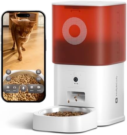 Automatic Cat Feeder with Camera: 6L Automatic Dog Feeder with 2-...