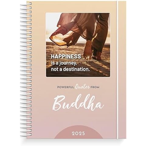Burde Planner 2025 | Buddha Planner | Weekly & Daily Planner | Spiralbound | December 2024 to January 2026 | Hardcover Cover
