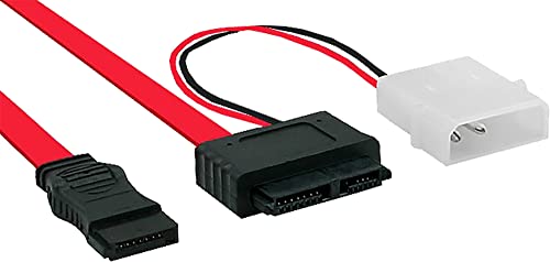 Inline Sata 0.4M/0.15M Cavo Sata 0,4 M Sata 7-Pin Rosso