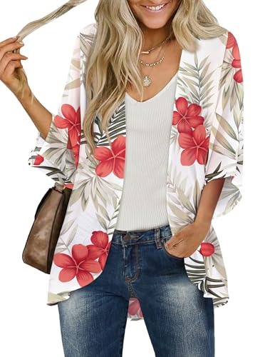 Image of BB&KK Women's Floral Kimono Summer Short Cover Ups Tops
