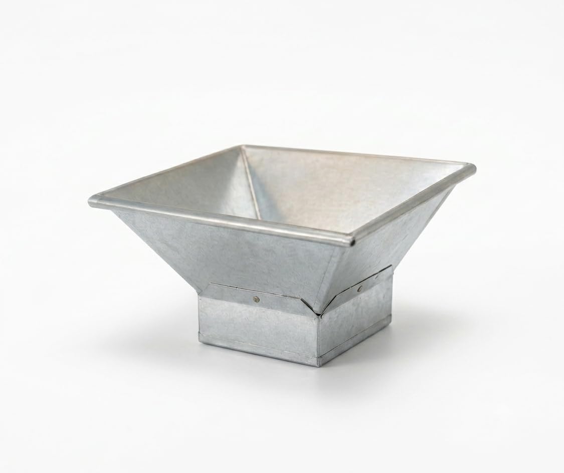 FOXEN Collection Havan Kund Metal Square Ritual Fire Pit Bowl 7Inches Havan Kund for Daily Pooja,Yagya & Agnihotra | Silver Finish with Wire Handel Easy to Care | Festival & Housewarming Gift Set-image-2