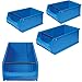 Produktbild 4x Sichtbox"PROFI" LB 2T mit Tragstab, LxBxH 500x300x200 mm, Inhalt 21 Liter, blau