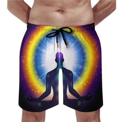 Maillot de bain séchage rapide homme motif mandala chic avec poches