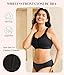 CYDREAM Front Zip Closure Bras for Women No Underwire - Wireless Comfort Compression Support Adjustable Everyday Bra (US, Alpha, Large, Regular, Regular, Black)
