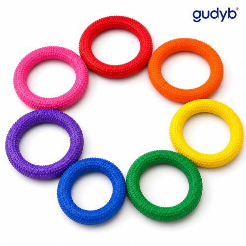 Image of Rubber Dotted Tennikoit Ring 6 Inches Diameter Multicolor, Kids Playing, Tennis Ring, Rubber Frisbee, Rubber Disks for Tennikoit Games (Multi Pack of 2)