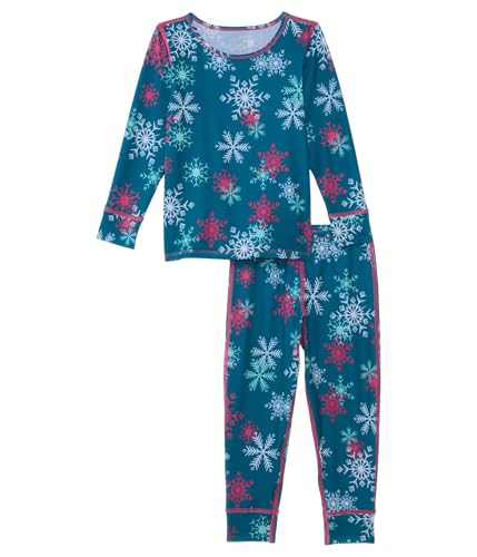 Hot Chillys MTF Originals – Conjunto de impresión para niños pequeños, capa base de peso medio, Copo de nieve aéreo, 24 meses