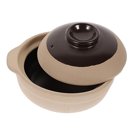 VALICLUD Barro sin Esmalte Olla de Cocina Resistente al Calor y Cazuela Multiusos para Guisos y Sopas Capacidad para Persona Diseño Antiadherente y Energético para Reuniones Familiares y
