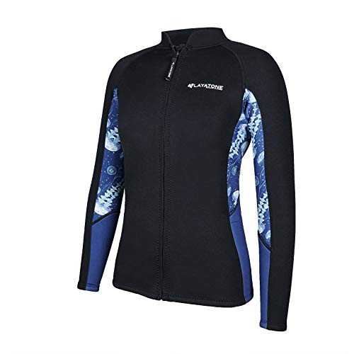 Layatone Wetsuit Top Men Women 3Mm Neoprene Jacket, Optional Neoprene/Lycra Sleeve Wetsuit Jacket For Surfing Diving Snorkeling Canoeing #TOP6