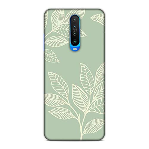 Image of Printed Mobile Back Hard Case Cover for Xiaomi Poco X2 / Xiaomi Redmi K30 / Xiaomi Redmi K30 5G | Leaves, Sketch, White Leaves A-2192