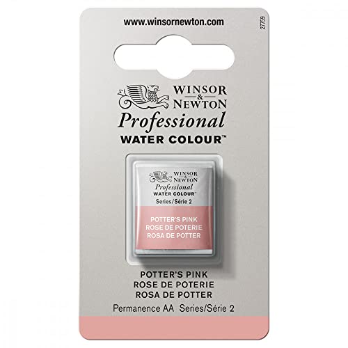 Winsor & Newton Aquarelle Professionnel - Peinture Aquarelle, Haute Luminosité, Résistante à la Lumière, Qualité Archive, Demi Godet, Couleur Rose poterie