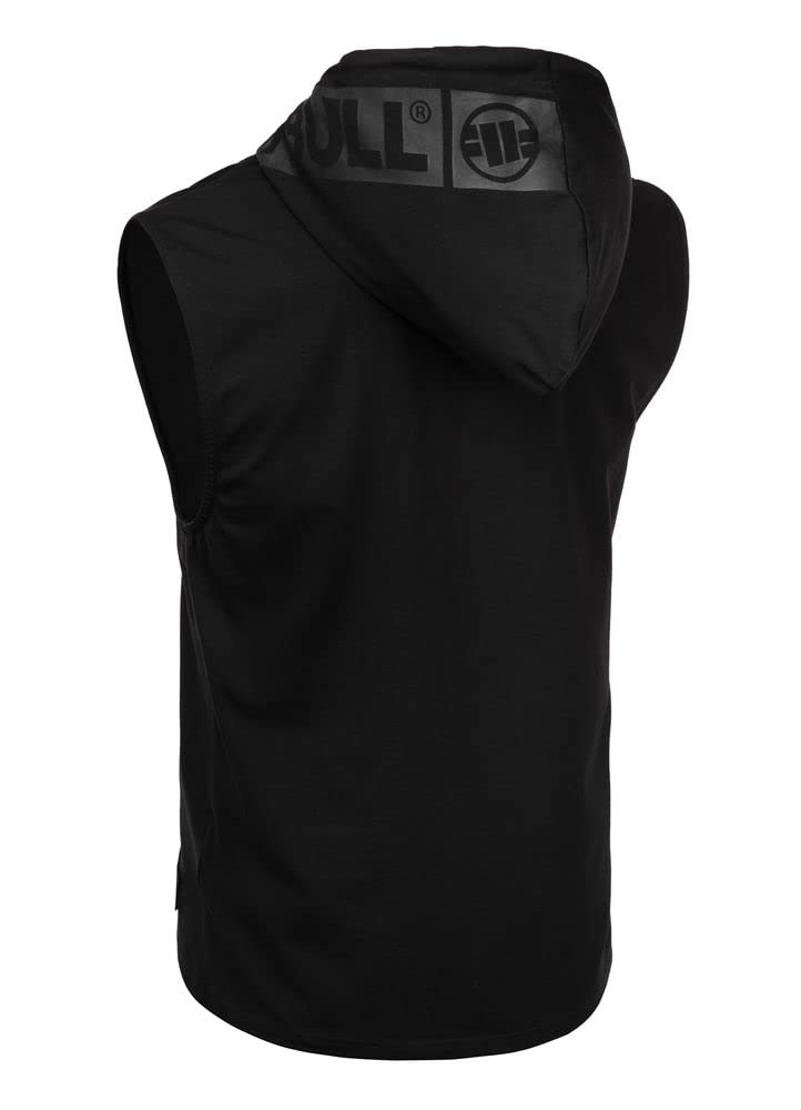 PITBULL Herren Tanktop mit Kapuze T-Shirt ohne Ärmel mit Hoodie Männer Tshirts ärmellose Tank Top Pit Bull West Coast Spandex Hilltop Ärmelloses Oberteil mit Kapuze Sommer Gym