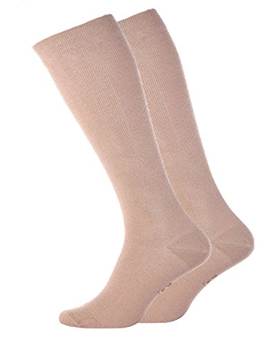 Preisvergleich Produktbild 1 Paar Reisekniestruempfe und Gesundheitskniestrümpfe BEIGE Gr. 39 / 42 kompression socken laufen thrombosestrümpfe medizinisch reisekniestrümpfe 42 reisekniestrümpfe kräftige waden flugstrümpfe günstig