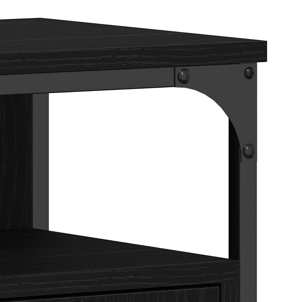 vidaXL Gabinete de Lavabo para Baño Roble Negro 80 x 30 x 60 cm