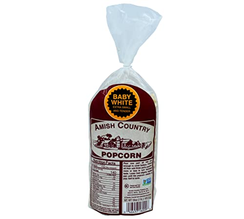 Amish Country Popcorn 1 Lb Bag | Baby White Popcorn Kernels | Old Fashioned, Non-Gmo And Gluten Free cover