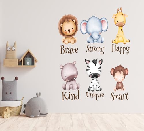 Vinilo Decorativo Infantil Animales Safari 15x15 in miniatura 2
