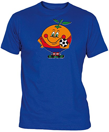 Desconocido Camiseta Naranjito Adulto/niño EGB ochenteras 80´s Retro (M, Azulón)