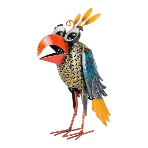 Alpine Corporation JUM452HH Wide-Eyed Bird Statue Cover