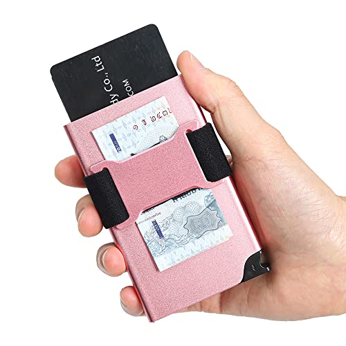 Le Vasty Women's Card Wallet with Airtag Holder, Twin Case Pop Up Airtag Wallet, RFID Credit Card Holder for Women Slim Minimalist, Compact Pocket Metal Wallets for Women…3
