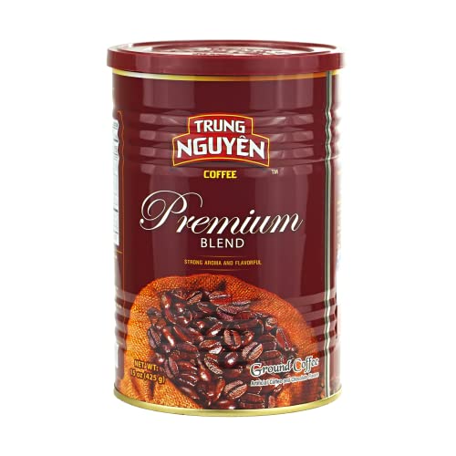Trung Nguyen Premium Blend Vietnamese Ground Coffee Beans 425g - Strong Aroma and Flavourful
