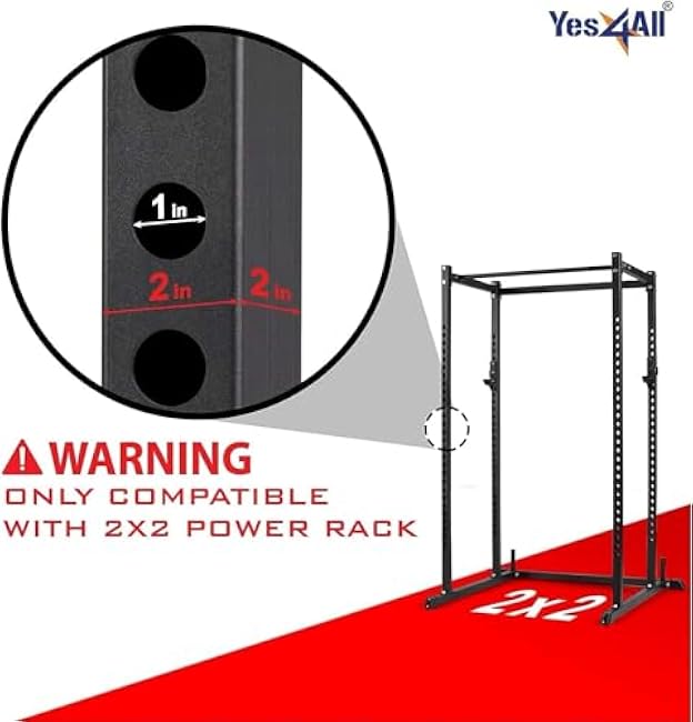 Yes4All Olympic Weight Plate Holder Attachment, Weight Plate Storage for Power Rack 2x2 set of 4 - Fit 2 Inches Weight Plates