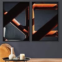 2 Piece Framed Canvas Wall Art Stairs Architecture Canvas Prints Home Artwork Decoration for Living Room,Bedroom - 16