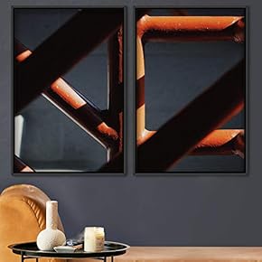 signwin 2 Piece Framed Canvas Wall Art Stairs...