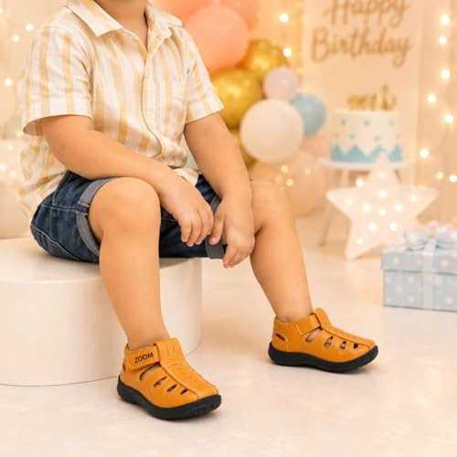 Image of ZOOM Sandals Casual Fisherman Adjustable Sporty Summer Closed Comfortable Toe Sandals with Premium PU Padding For unisex kids-pack of 1(9 Months-4.5 Years)