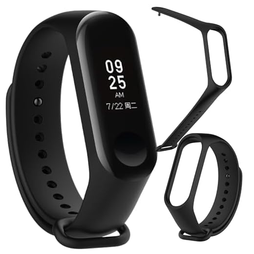 Pulseira de Silicone Esportiva para Smartband MI Band 3 4 Preta Prova DÁgua Silicone Premium