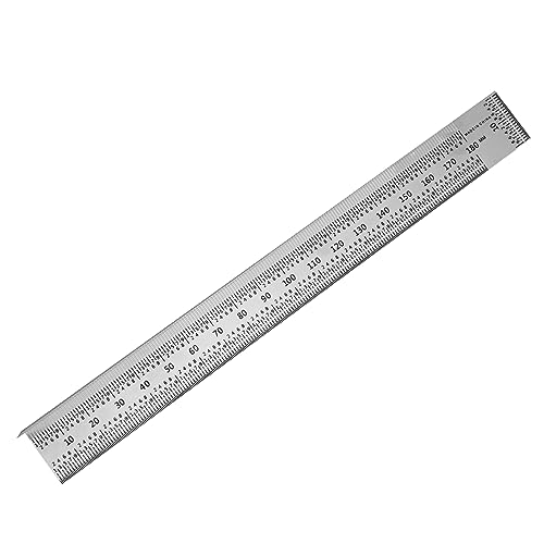 SHINEOFI 3pcs Stainless Steel Measuring Ruler Carpentry Ruler for Woodworking Contour Marking Tool