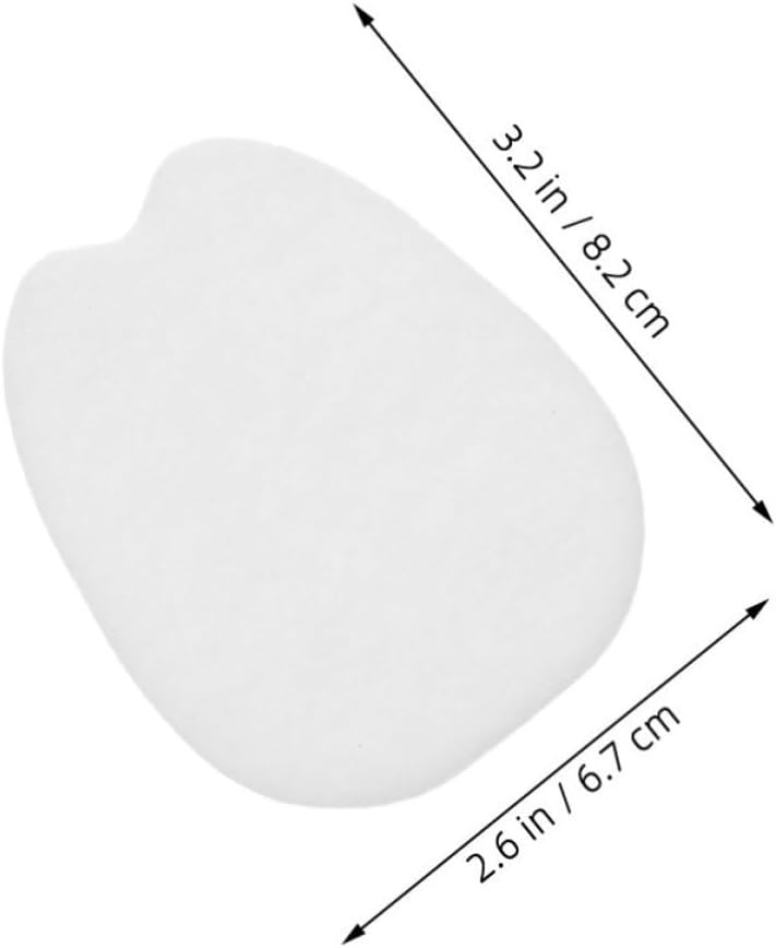 FUOYLOO Forefoot Pads with Antifriction Protection Thin Design White Felt 10 Pairs for Women Self-Adhesive Shoe Inserts Curved Forefoot Shape for Sports and Long Hours of Standing