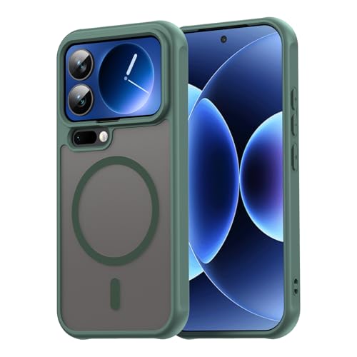 Image of Compatible with Xiaomi 17 Pro Case Cover,Compatible with MagSafe,Anti-Fall,Compatible with Xiaomi 17 Pro 5G 25098PN5AC Cell Protective Phone Case Green