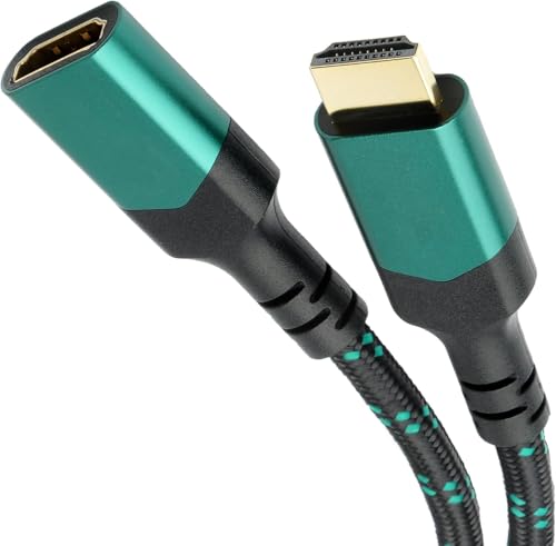 Cable de extensión HDMI para PC y monitor KabelDirekt de 5 metros flexible negro-verde