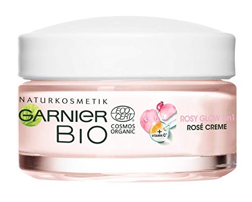 Garnier Face Cream, Bio Rosy Glow 3-in-1 Rose Cream, for tired, dull skin, gives the skin a youthful glow, nourishes and firms the skin with organic rose hip oil and vitamin C, 50 ml - Image 3