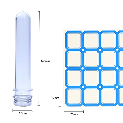 JPSOR 30 Provetta di Plastica con Tappo