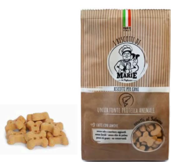Snack Biscotto Biscotti Monoproteico Ossetti Al Salmone Per Cane Cani Dog In Confezione Da 300g