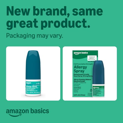 Amazon Basics 24 Hour Allergy Nasal Spray, Mometasone Furoate Nasal Spray 50 mcg/Spray, Non-Drowsy (Previously Care) - Image 2