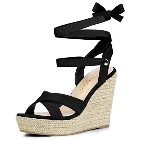 Allegra K Sandales Espadrille Noir Cover