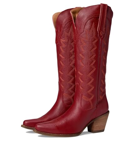 Image of Dingo Womens High Cotton Embroidery Snip Toe Casual Boots Knee High Mid Heel 2-3 inch